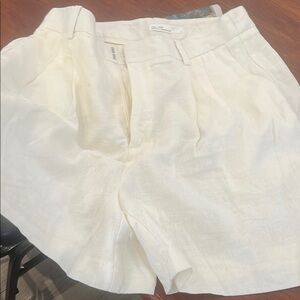 OAK + FORT White High Waist Shorts